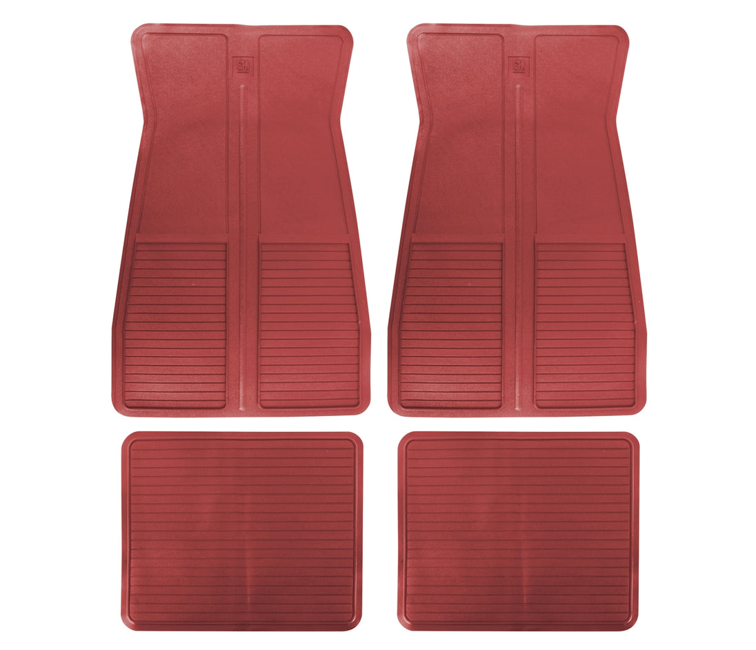 1973 - 1981 Chevelle, Malibu, or Nova Floor Mats Set, Original GM Style, Red