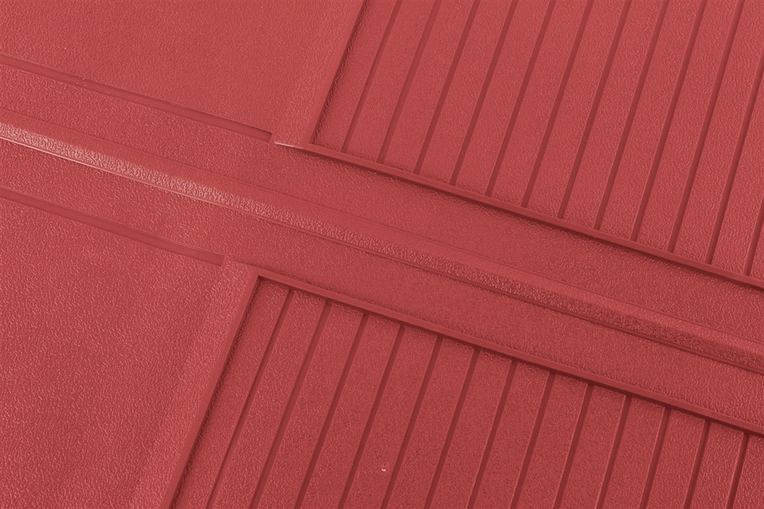 1973 - 1981 Chevelle, Malibu, or Nova Floor Mats Set, Original GM Style, Red, Angle 3