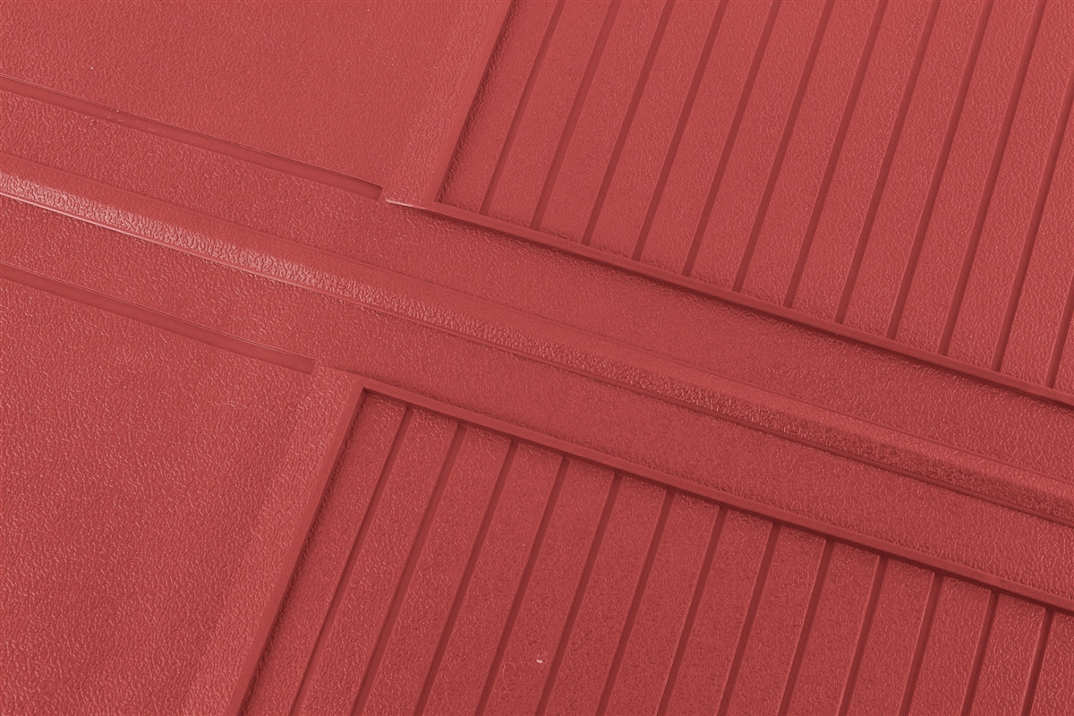 1973 - 1981 Chevelle, Malibu, or Nova Floor Mats Set, Original GM Style, Red, Angle 3
