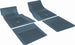 1968 - 1972 Nova Floor Mats Set, Front and Rear, Rubber with Grippers, Dark Blue with Bowtie, OE Style