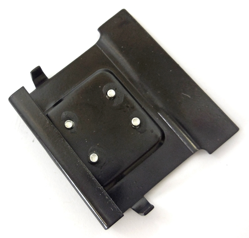 1968 - 1971 Deluxe Style Stainless Seat Belt Buckle Push Button Insert, GM Mark of Excellence, Each, Angle 2