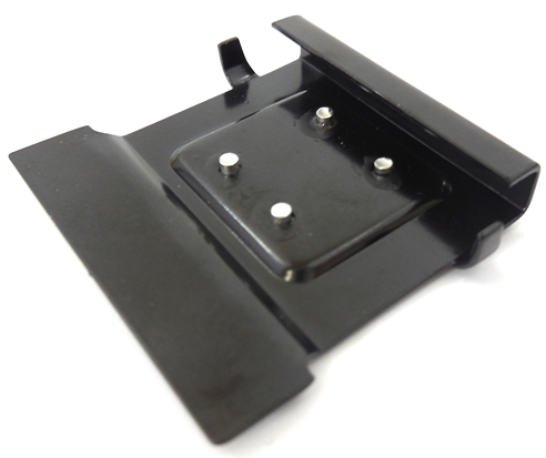 1968 - 1971 Deluxe Style Stainless Seat Belt Buckle Push Button Insert, GM Mark of Excellence, Each, Angle 3