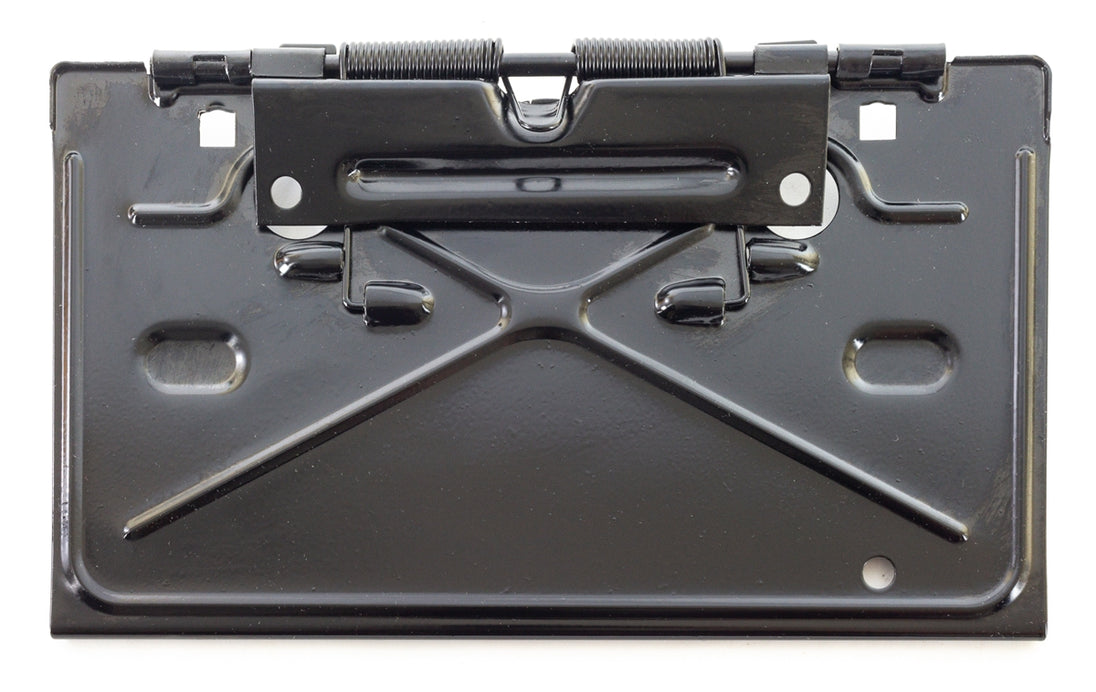 1968 - 1972 Chevelle and Nova Rear License Plate Bracket, Fuel Door, Angle 2