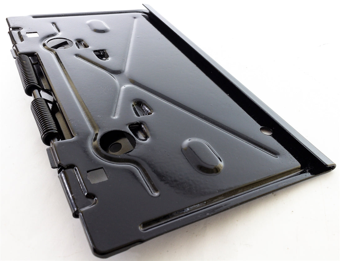 1968 - 1972 Chevelle and Nova Rear License Plate Bracket, Fuel Door, Angle 4