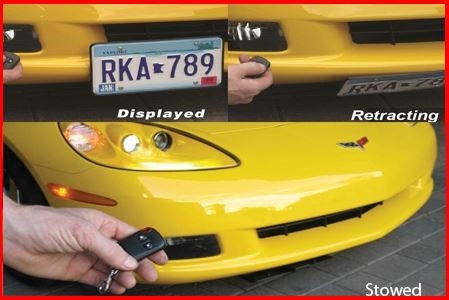 a Show N Go Powered Retractable Electric License Plate Transport, Angle 2