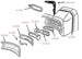 1966 Chevelle Outer Tail Light Lens, Red, Each, Angle 2