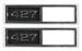 1968 Marker Light Bezel Fender Emblems, 427 Pair