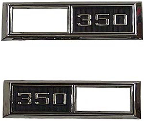 1968 - 1969 Marker Light Bezel Fender Emblems, 350 Pair