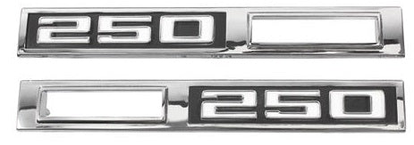 1969 Chevelle Marker Light Bezel 250 Emblems, Pair