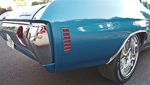 1970 - 1972 Chevelle Rear Marker Light Bezels, Pair, Angle 3