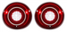 1971 Chevelle CUSTOM Plug and Play LED Backup Light Lens Assembly, With Inner Stainless Trim, Pair