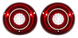 1971 Chevelle CUSTOM Plug and Play LED Backup Light Lens Assembly, With Inner Stainless Trim, Pair