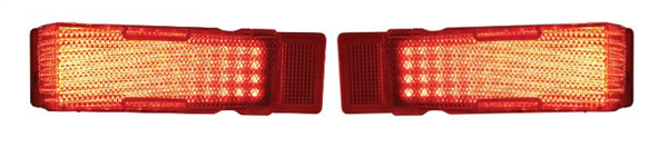 1968 Chevelle CUSTOM LED Tail Light Lens Assembly, Pair