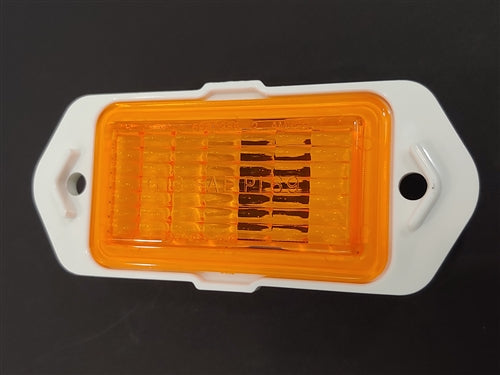1969 Chevelle Front Side Marker Light Lens and Housing Assembly, Amber Each, Angle 2