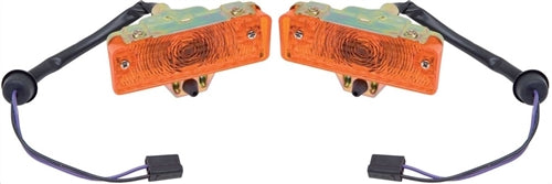 1968 - 1969 Nova Park Light Assemblies with Amber Lens, PAIR
