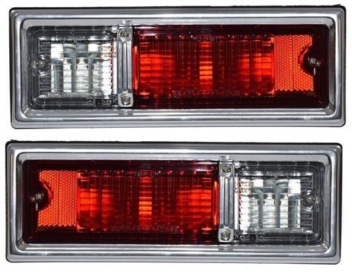1968 - 1969 Complete Nova Tail Light Housing and Lens Assembly, PAIR, Angle 2