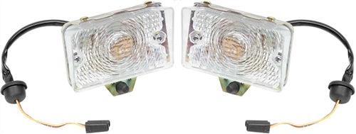 1970 Nova Park Light Assemblies with Clear Lens, PAIR