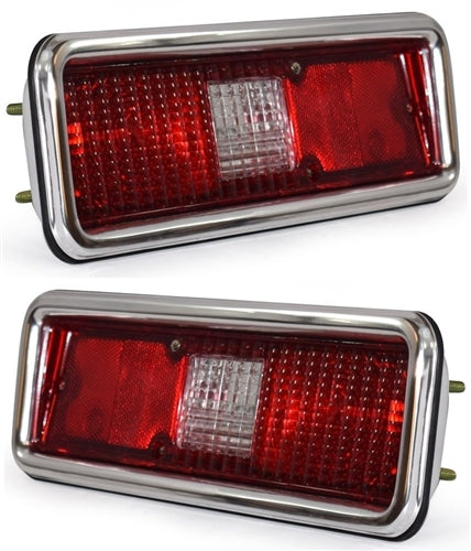 1971 - 1972 Complete Nova Tail Light Housing and Lens Assembly, PAIR