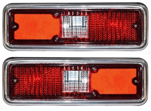 1971 - 1972 Complete Nova Tail Light Housing and Lens Assembly, PAIR, Angle 2