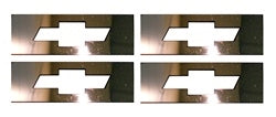 1968-1969 Nova Marker Light Bezel Bowtie Cutout Inserts Set, Stainless 4 Pieces Kit
