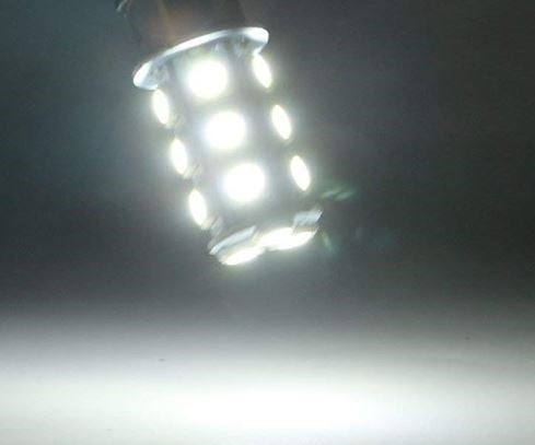 1157 LED Stop / Turn / Park Light Bulb, Ultra Bright WHITE Dual Filament, Each, Angle 4