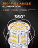 1157 LED Stop / Turn / Park Light Bulb, Ultra Bright AMBER Dual Filament, Each, Angle 4