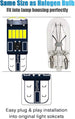 Chevelle and Nova Marker Light Bulb / Dash Light Bulb, Ultra Bright LED, White, Pair, Angle 2