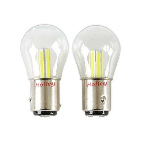 1157 3000K Classic White LED Stop / Turn / Park Light Bulbs, Dual Filament, Pair, Angle 3
