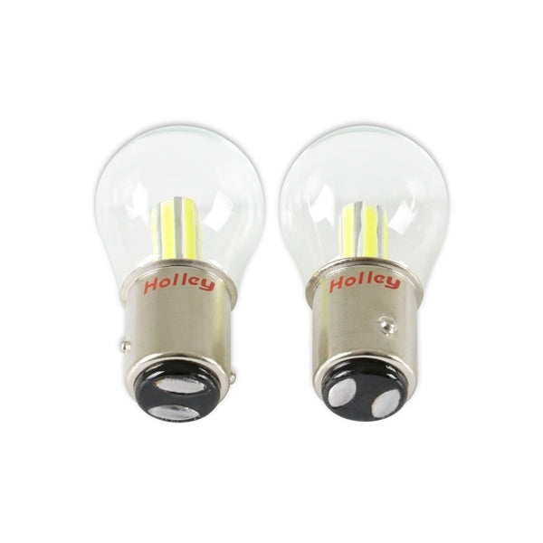 1157 3000K Classic White LED Stop / Turn / Park Light Bulbs, Dual Filament, Pair, Angle 4