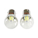 1156 5700K Modern White LED Tail Light Reverse Back-up Bulbs, Single Contact, Pair, Angle 2