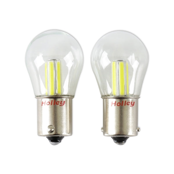 1156 5700K Modern White LED Tail Light Reverse Back-up Bulbs, Single Contact, Pair, Angle 3