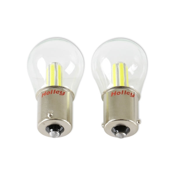 1156 5700K Modern White LED Tail Light Reverse Back-up Bulbs, Single Contact, Pair, Angle 4