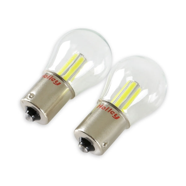 1156 5700K Modern White LED Tail Light Reverse Back-up Bulbs, Single Contact, Pair, Angle 5
