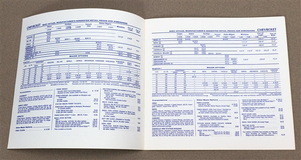 1971 Specifications and Manufacturer Suggested Retail Prices Book, Angle 2