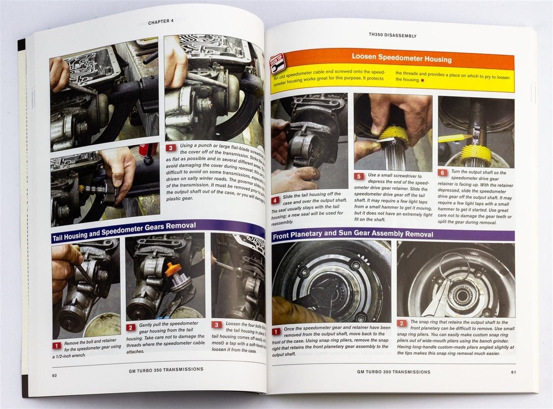 GM Automatic Turbo 350 Transmissions, How To Rebuild and Modify Book, Angle 2