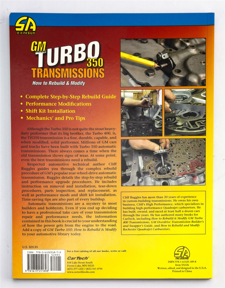 GM Automatic Turbo 350 Transmissions, How To Rebuild and Modify Book, Angle 3