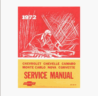 1972 Chevelle or Nova Chassis Service Manual Book