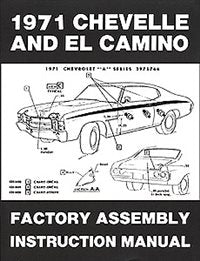 1971 Chevelle Factory Assembly Instruction Manual Book