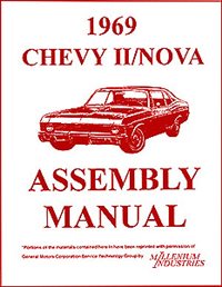 1969 Nova Chevy II Factory Assembly Manual Book