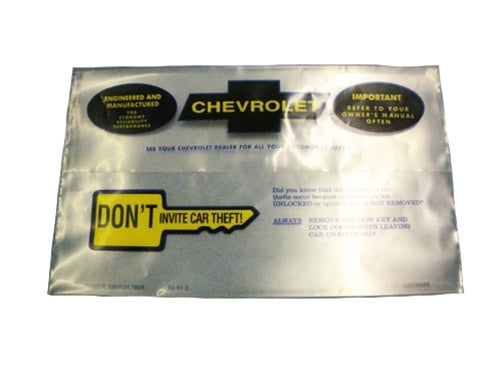 1969 - 1972 Chevelle and Nova Owners Manual Bag