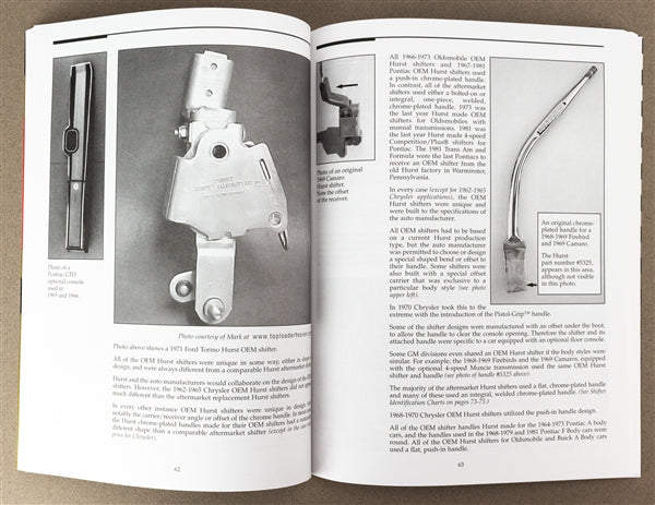 Vintage Hurst Shifters Book, A Complete Guide Volume 1 By Pete Serio, Angle 3