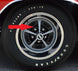 Five Spoke SS Super Sport Wheel Insert Dark Gray Spray Paint, Angle 2