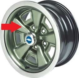 5 Spoke Wheel Correct Gray Spray Paint, Each, Angle 2