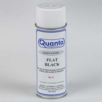 Quanta FLAT BLACK Spray Paint, 12 Ounce Can