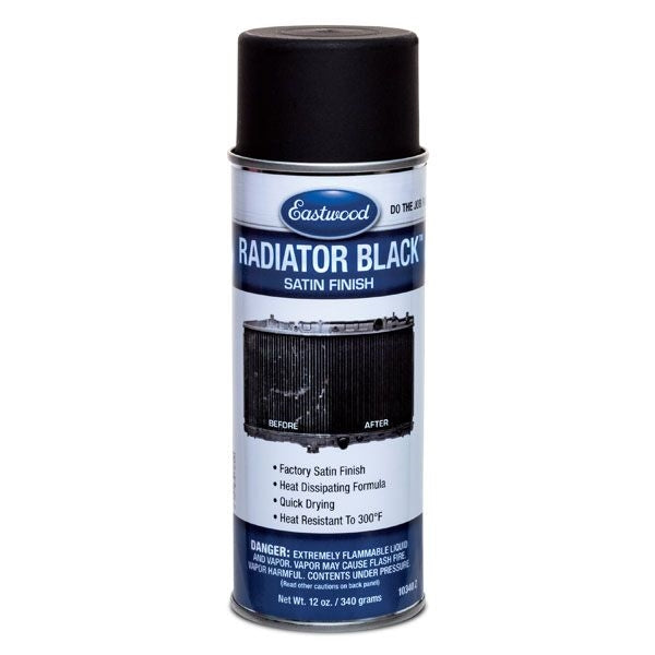 Eastwood Radiator Black Spray Paint Satin Finish, 12oz Spray Can
