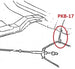 1968 - 1974 Nova Emergency Parking Brake Center Cable Support Guide Bar, Angle 3