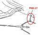 1968 - 1974 Nova Emergency Parking Brake Center Cable Support Guide Bar, Angle 3