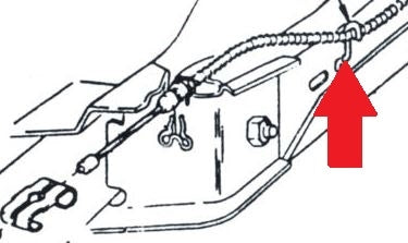 1968-1972 Chevelle Rear Control Arm Parking Brake Cable Hooks, Pair, Angle 2