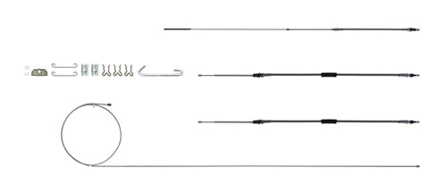1967 Chevelle Emergency Parking Brake Cable Kit, Complete, OEM, TH-400, Rear Drum