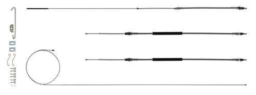 1968 - 1972 Chevelle Emergency Parking Brake Cable Kit, Complete, OEM, TH-400, Rear Drum